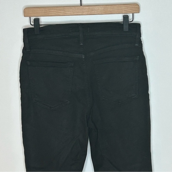 Madewell Mid-Rise Kick Out Crop Jeans Coated Black Wash Size 27 - Picture 8 of 11